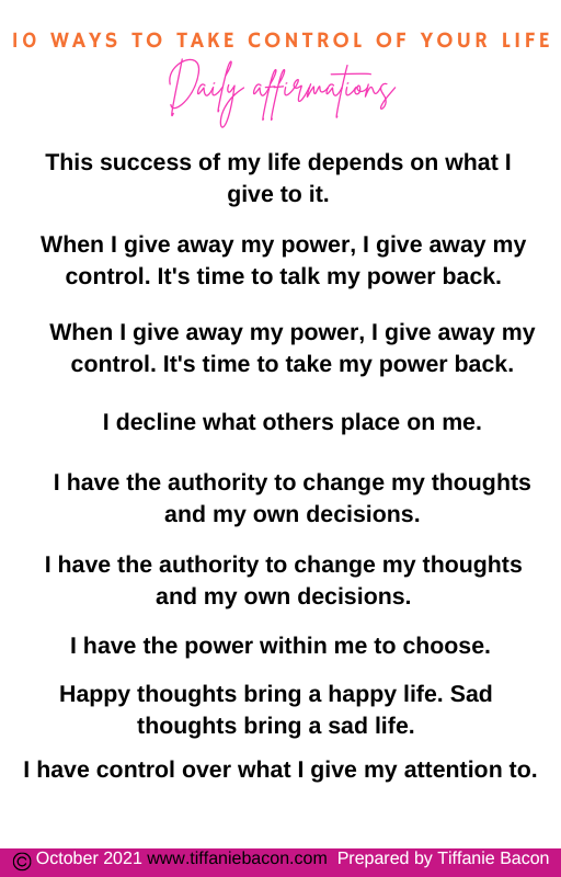 Choosing to Blossom: 10 Ways to Take Contol of Your Life